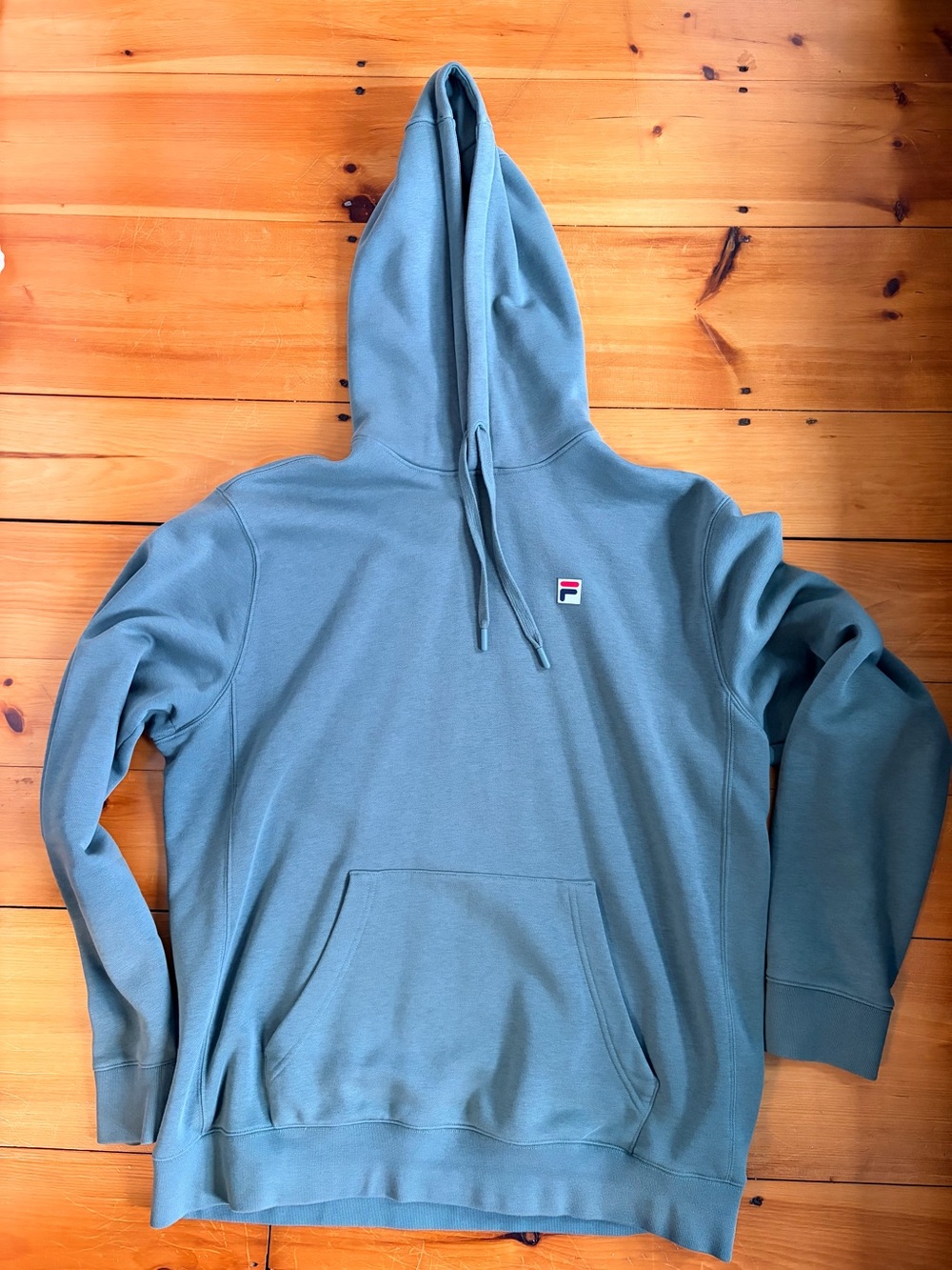Fila Men's Sage Green Hoodie with Small Logo